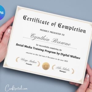 Certificate bold paper mockup craftpetalrz