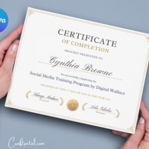 Certificate paper mockup craftpetalrz