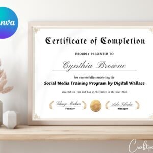 certificate bold mockup frame craftpetalrz