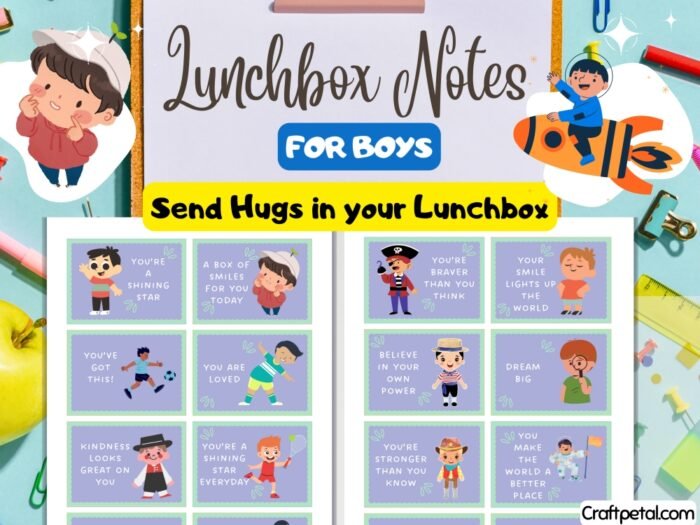 lunchbox notes for boy etsy craft petalrz