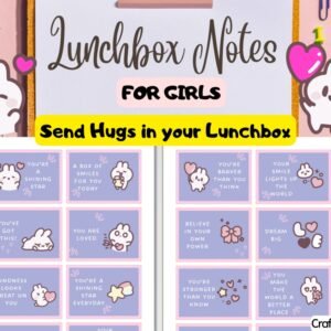 lunchbox notes for daughter girls printable