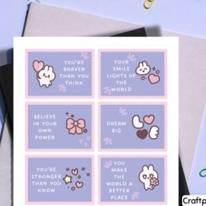 lunchbox notes for girl etsy craft petal rz